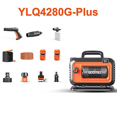 Máy rửa xe áp lực cao ABG yili YLQ4280G-Plus rửa xe cao áp công suất lớn 1800W có đồng hồ đo áp suất, máy rửa xe gia đình, công nghiệp, thiết kế nhỏ gọn - Hàng chính hãng