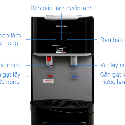 Cây nước nóng lạnh Toshiba RWF-W1669BV (K1)- Bình âm dưới, Làm lạnh bằng Block,Công nghệ Ice cold - Hàng chính hãng, Bảo hành 12 tháng chính hãng