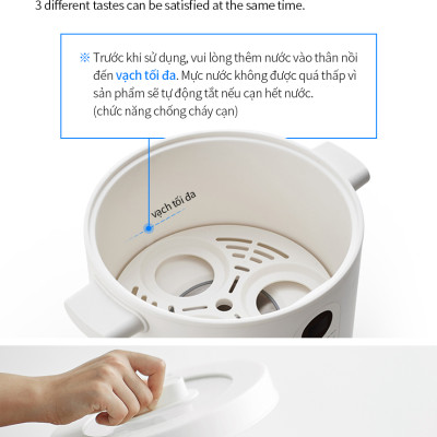 Nồi nấu chậm đa năng Locknlock EJP164IVY - Multi function slow cooker 220V, 50Hz, 350W - Dung tích 2.5L - Hàng chính hãng