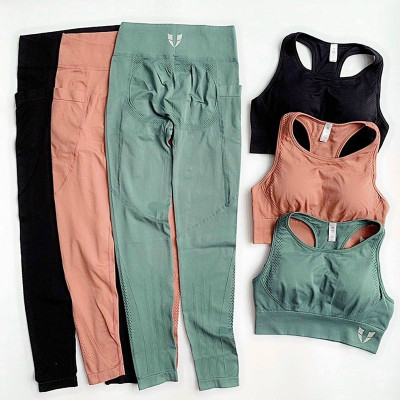 Áo Bra Quần Dài Dệt Kim Tập Yoga Gym