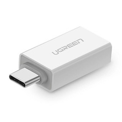 Ugreen UG30155US173TK Màu Trắng Đầu chuyển đổi TYPE C sang USB 3.0 vỏ nhựa ABS - HÀNG CHÍNH HÃNG