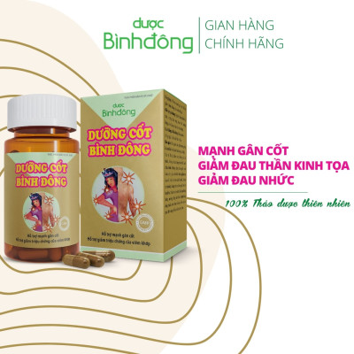 Dưỡng Cốt Bình Đông - Giúp giảm đau thần kinh tọa, giảm đau nhức xương khớp - hộp 60 viên nang