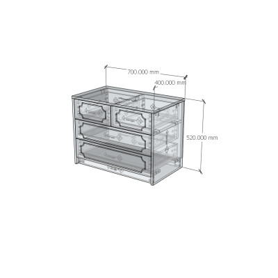 [Happy Home Furniture] NERIS, Tủ lưu trữ 6 ngăn kéo , 70cm x 40cm x 52cm ( DxRxC), THK_137