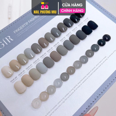 Set Sơn Gel BUBGIR 12 Màu Xanh Xám Số 40 Làm Nail Chuẩn Màu Chai 15ml, Tặng Bảng Màu Cao Cấp, Sơn Móng BUB GIR Đậm Mướt Không Lem, Bền Màu Nữ Women