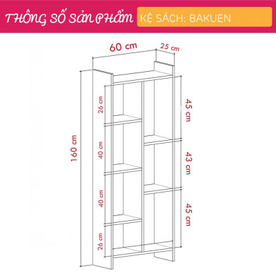 Giá sách đa ngăn tiện dụng SMLIFE Bakuen