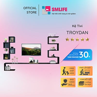 Kệ tivi gỗ hiện đại SMLIFE Troydan