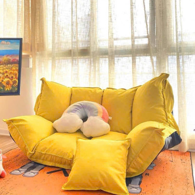 Ghế sofa lười biến hình cao cấp, ghế tựa lưng thư giãn,ghế lười tami decor Juno Sofa KT 1m15 x 1m5 tùy chỉnh độ cao