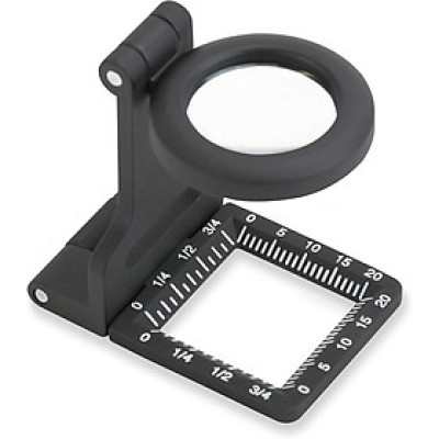 Kính lúp kiểm tra sợi vải có thước đo Carson LT-60 (6.5x, kim loại)