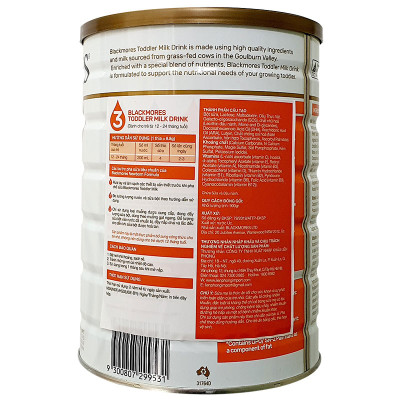 Sữa Blackmores Toddler số 3 900g (Trên 12 tháng)