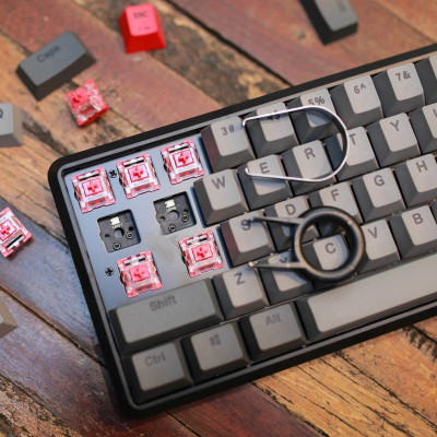 Bàn phím cơ không dây E-Dra EK368W V2 , Hotswap, E-Dra Switch (Brown/Red) - Hàng chính hãng