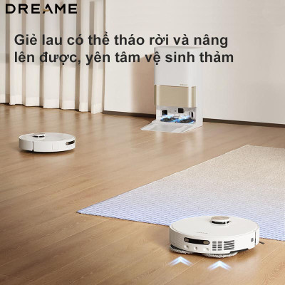 Robot Hút Bụi Lau Nhà Dreame X40 Ultra Lực Hút 12.000 Pa Xòe Giẻ Lau Sát Cạnh Chổi Cắt Chống Rối - Hàng Chính Hãng
