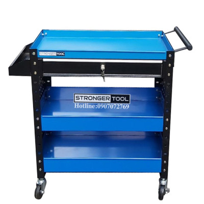XE ĐẨY DỤNG CỤ 3 KHAY 1 NGẮN KÉO 2 TẤM HÔNG STRONGER TOOL
