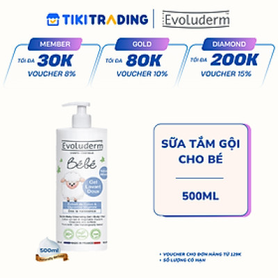 Sữa tắm gội cho bé Evoluderm 500ml
