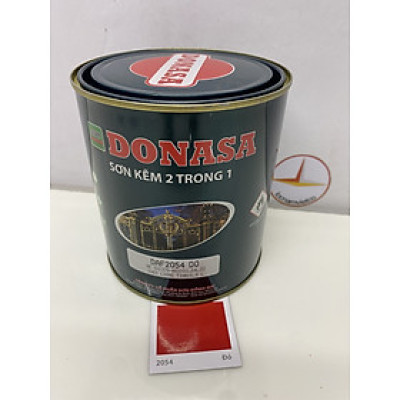 Sơn Sắt Kẽm Donasa 2 trong 1 màu DAF 2054 Đỏ _ 800ml