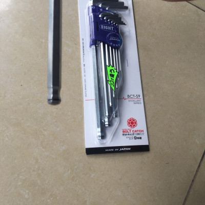 Lục giác chữ L 8 mm đầu bi rãnh phớt BCT-8 Eight Nhật vặn ốc chìm thao tác dễ tuổi thọ dài