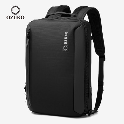 Túi đeo chéo OZUKO chất liệu cứng cáp kháng nước có cổng USB chống trộm tiện lợi cho nam