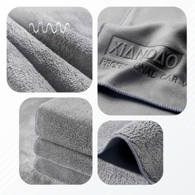 Khăn Lau Xe Hơi Ô Tô THẾ HỆ MỚI Cao Cấp Gia Dụng Đa Năng Siêu Thấm Microfiber, Không rụng lông