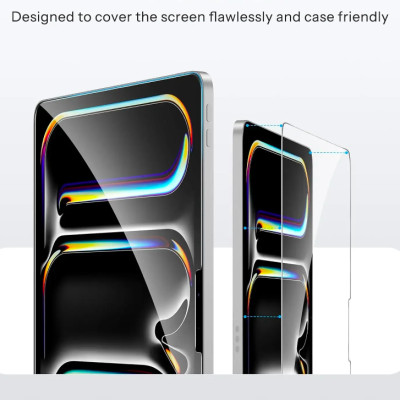 Miếng dán màn hình kính cường lực cho iPad Air 11 13 inch M4 2024/ iPad Air 6 M2 11 inch 2024 hiệu Gucase (mỏng 0.2 mm, vát cạnh 2.5D, chống trầy, chống va đập - hàng nhập khẩu