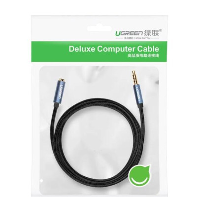 Ugreen UG40673AV118TK 1M màu Xanh Cáp âm thanh 3.5mm nối dài đầu nhôm - HÀNG CHÍNH HÃNG
