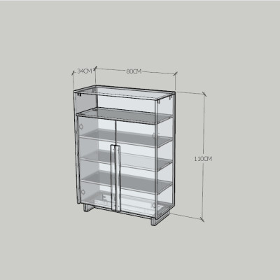 [Happy Home Furniture] MAVIS, Tủ đựng đồ 2 cánh mở, 80cm x 34cm x 110cm ( DxRxC), TCM_159