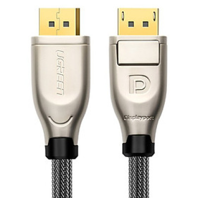 Cáp DISPLAY PORT 2 đầu đực bọc lưới chống nhiễu Ugreen hỗ trợ 4K*2K - Hàng Chính Hãng
