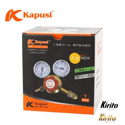 Đồng hồ ga điều áp khí gas KAPUSI Nhật Bản, van giảm áp, áp suất 15Mpa
