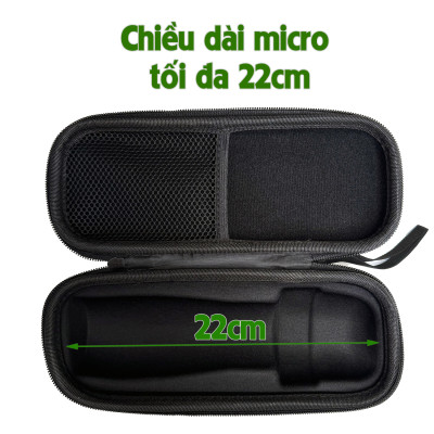 Túi SmileBox đựng micro chống sốc chống thấm, túi khung cứng chống sốc bảo vệ micro karaoke ca nhạc - Hàng chính hãng