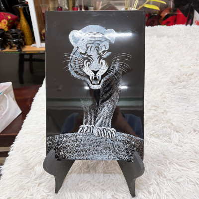 Tranh sơn mài - MÃNH HỖ UY PHONG - cẩn ốc, trứng hàng xuất khẩu