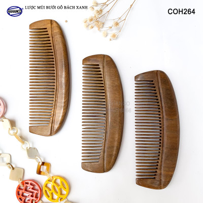 Lược múi bưởi gỗ Bách Xanh có mùi thơm nhẹ (Size: M -14cm) COH264 - Có Thể Bỏ Túi Mang Theo Người - Chải tóc làm dịu tâm trí