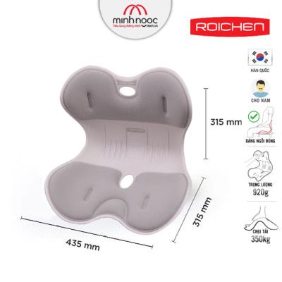 [Mình Ngọc_Chi phí thấp nhất _Ghế Roichen] Ghế  chỉnh dáng ngồi đúng Roichen Hàn Quốc, Ghế dành cho Nam Màu Ghi Xám