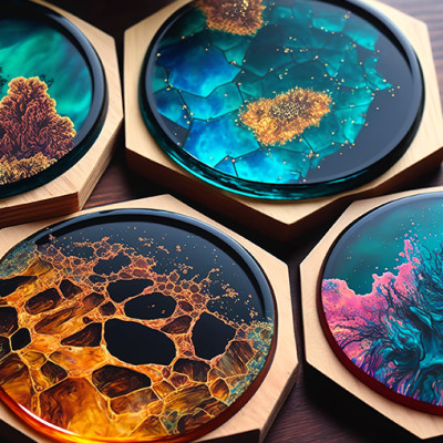 Keo Epoxy Resin trong suốt HTS RST-A2 bộ nhỏ 3kg đổ sàn, đổ bàn ghế, decor 3D