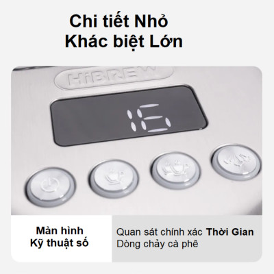 Máy Pha Cà Phê Espresso HiBREW H10B Bán Tự Động Thương Hiệu Mỹ Pha Cappuccino, Lattem 1350W, 20 bar - Bảo Hành 12 Tháng, Hàng Chính Hãng