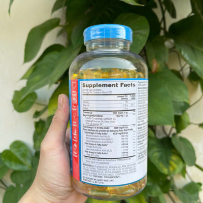 Dầu cá Omega 369 Member’s Mark Supports Heart Health Mỹ tăng sức khỏe cho tim, não, khớp, mắt và cải thiện da khô - QuaTangMe Extaste