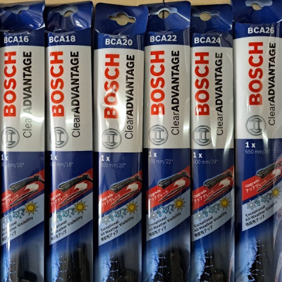 Gạt Mưa Cao Su BOSCH Clear Advantage - Móc Chữ U - Xương Mềm - Đủ Size | Chuyên Dành Cho Xe Châu Á