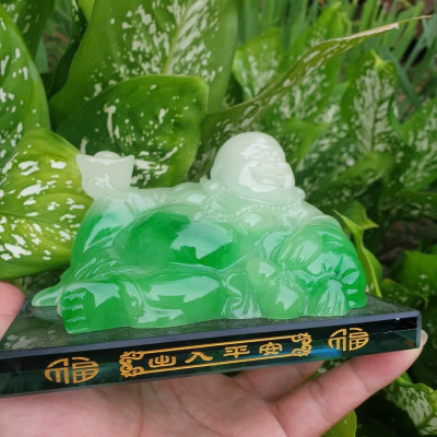 Tượng Phật Ngọc Di Lặc Đá Phong Thủy Có Ngăn Nước Hoa Gắn Taplo Ô Tô, Để Bàn Làm Việc – Loại Đẹp Sang Trọng, Mang Lại May Mắn