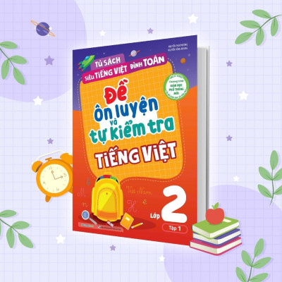 Sách - Đề Ôn Luyện Và Tự Kiểm Tra Toán + Tiếng Việt Lớp 2 - Combo 4 Cuốn - Megabook
