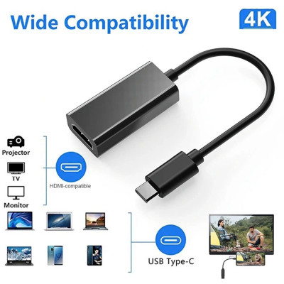 Cáp chuyển đổi từ Type C sang HDMI - Cáp type C to HDMI - Hàng chính hãng