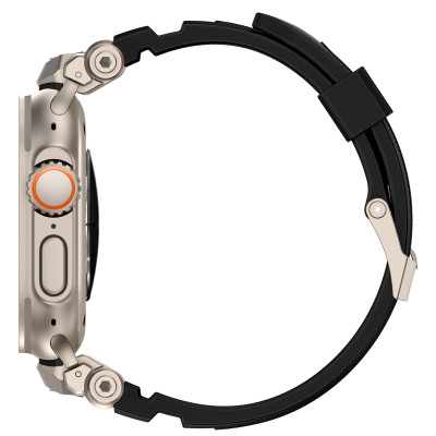 Dây Silicone Đầu Nối Kim Loại Pioneer cho Apple Watch Ultra 1/2 & Apple Watch Series 4/5/6/7/8/9/SE/10 Size 44/45/46/49mm - Hàng Chính Hãng