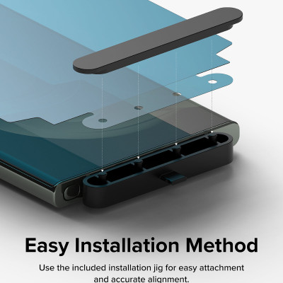 Dán màn hình dành cho Samsung Galaxy S23 Ultra Ringke Dual Easy Film Wing (Hộp 2 miếng) - Hàng Chính Hãng
