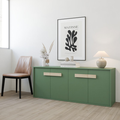 HAPPY FURNITURE , Tủ lưu trữ 4 cửa mở - SPACE, TCM_239 , 160cm x 40cm x 64cm DxRxC