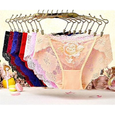Combo 05 Quần Lót Ren Thêu Hoa Hồng Mềm Mại Quyến Rũ (Giao màu ngẫu nhiên)