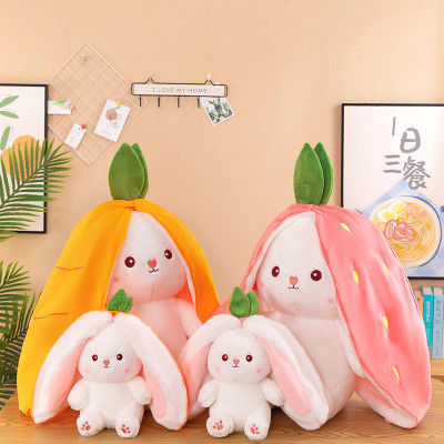 Gấu bông thỏ tai ụp, thỏ biến hình 2 trong 1 độc đáo (20cm--->50cm) siêu dễ thương hot hit, thỏ trái cây biến hình hot trend