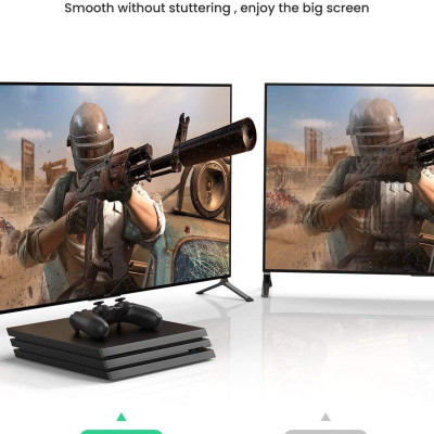 Ugreen UG20228HD145TK 2m Flat 2.1 hdmi 8k 60hz 48Gpbs M / M Zinc Alloy Braided Cable 4k 120hz - HÀNG CHÍNH HÃNG
