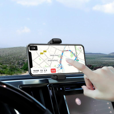 Giá đỡ kiêm bộ Sạc Không Dây Trên Xe Hơi HOCO S12 Dành cho điện thoại iPhone iP Huawei Samsung Oppo - Hàng chính hãng