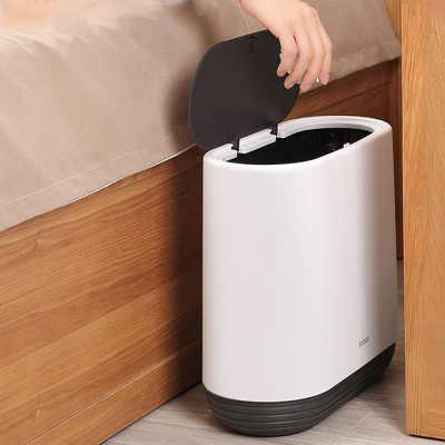 Thùng Đựng Rác Thông Minh SMART ECC- 06, Nắp Đóng Mở Một Chạm Tiện Ích, Chất Liệu Nhựa Cao Cấp Chống Nước, Chịu Nhiệt Tốt, Dung Tích 10 Lít - Hàng Nhập Khẩu.