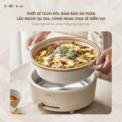 Nồi lẩu Bear SB-NL05F 5L (1500W) - Hàng chính hãng