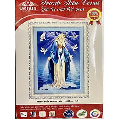 Tranh thêu kín Đức mẹ Maria VS8005, kích thước 60 x 80 cm