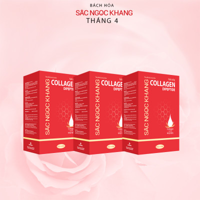 Combo 3 Nước uống đẹp da Collagen Dipeptide 30 túi Sắc Ngọc Khang hấp thụ nhanh và vượt trội giúp trẻ hóa làn da - săn chắc và sáng mịn