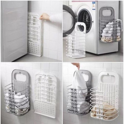 Giỏ đựng đồ gấp gọn thông minh Việt Nhật 3379 tặng móc dính trong,giỏ treo tường đựng quần áo đồ dùng nhà tắm