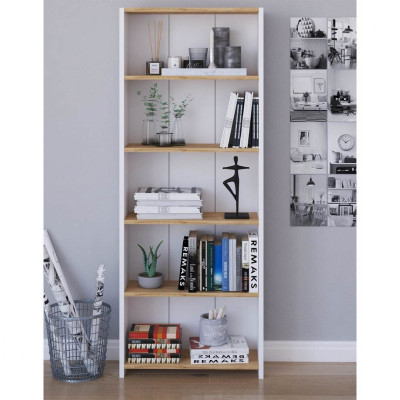 Kệ sách gỗ MDF gia đình thiết kế tiện dụng SMLIFE Blom